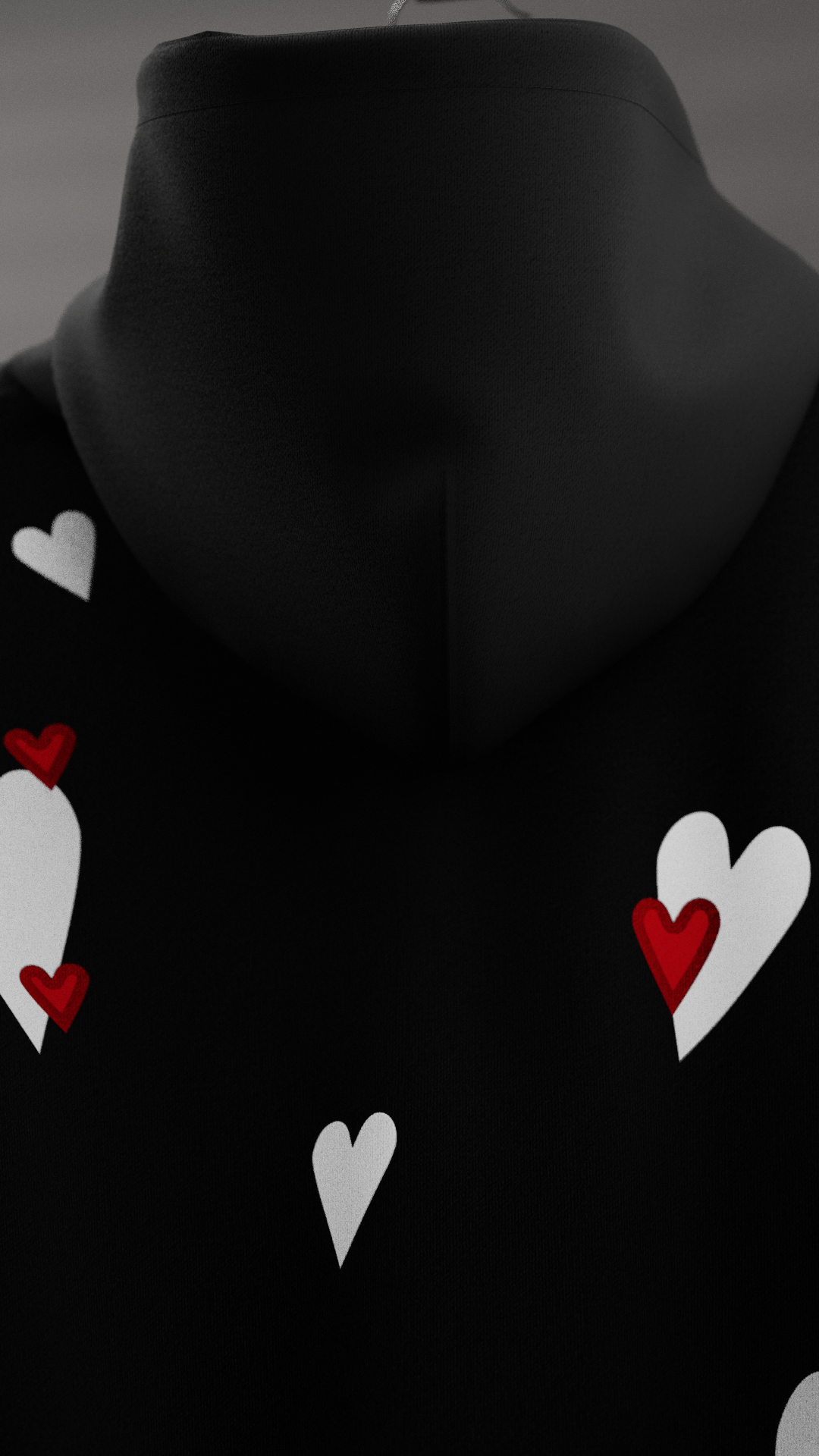 Black heart hoodie sale